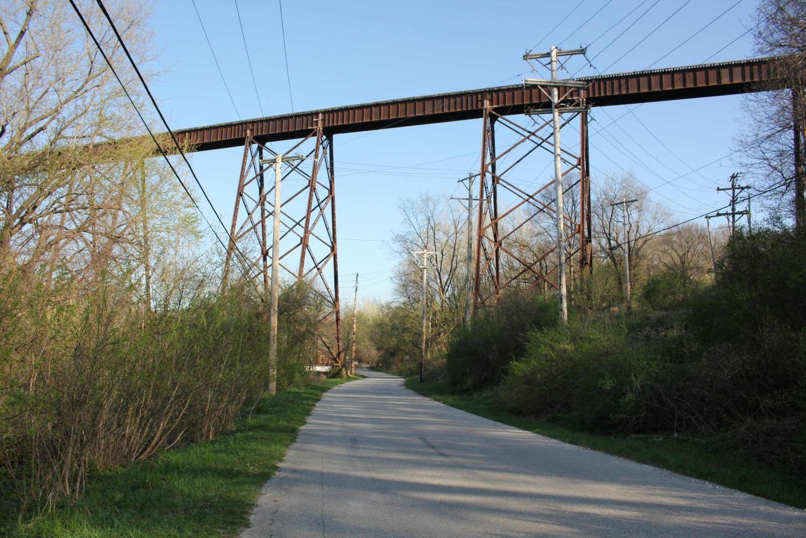 Spans over Avenue B, tower #16 on left and tower #17 on right